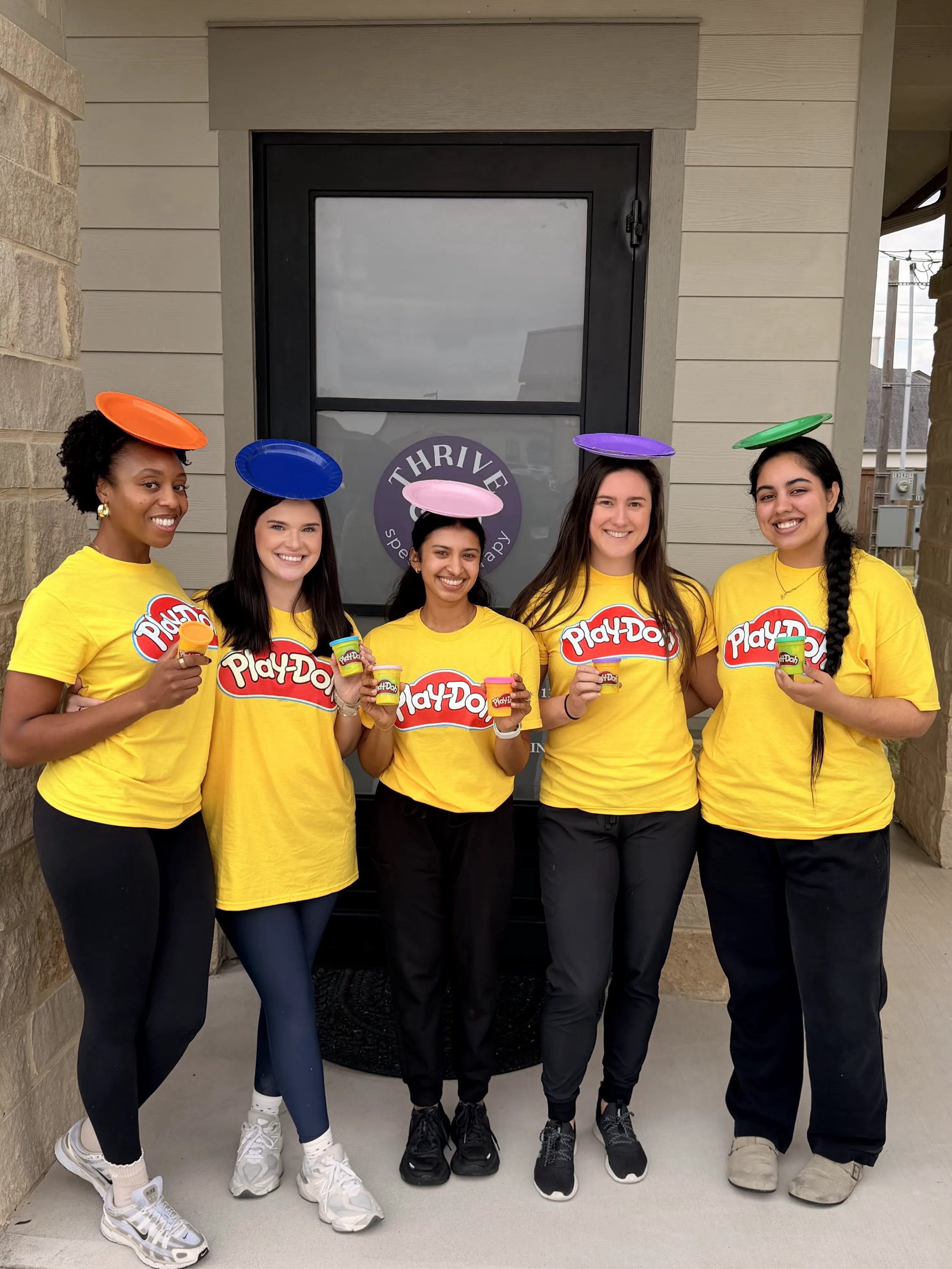 Who says Halloween is just for the kids? 🎃 Our Thrive team had just as much fun dressing up this year! We love having a team that knows how to have fun while doing what they love! 

#ThriveSpeechTherapy #MeetTheTeam #Halloween2026 #Houstontx #Housto