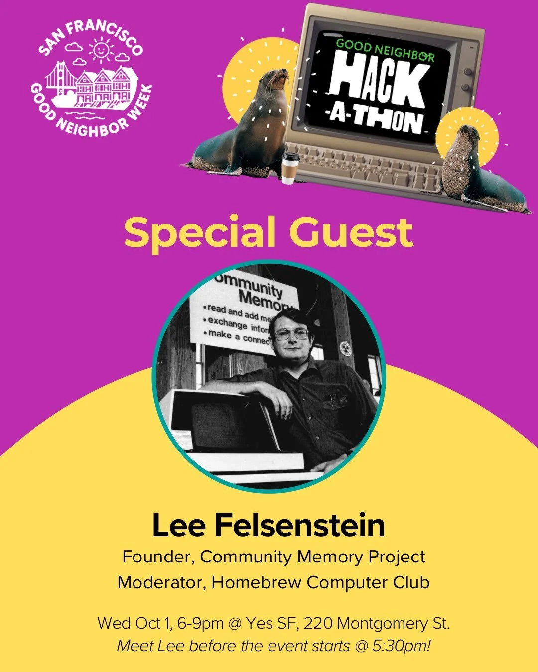 Lee Felsenstein at the Good Neighbor Hackathon