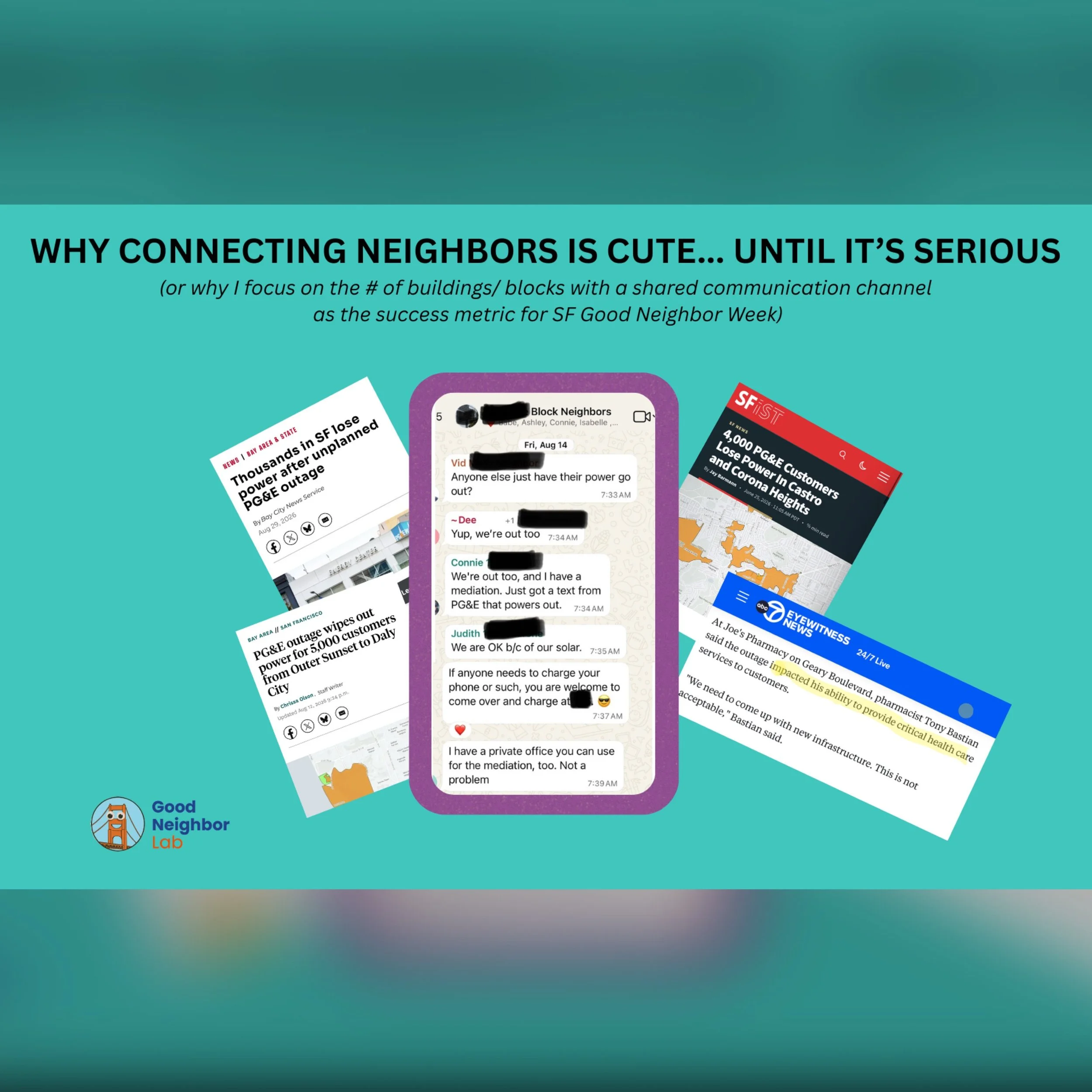 Why connecting neighbors is cute&hellip; until it&rsquo;s serious. New post up on the blog!