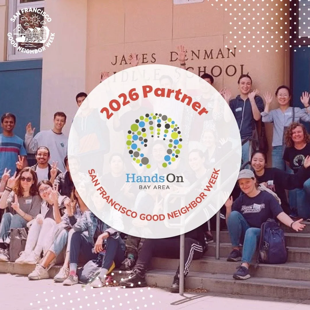 🎉 We are excited to announce our Partners for San Francisco Good Neighbor Week 2026!

Thank you @handsonbayarea for your support in celebrating community and connection in San Francisco 🤝🌱

2026 SF Good Neighbor Week is September 26 - Oct 4!