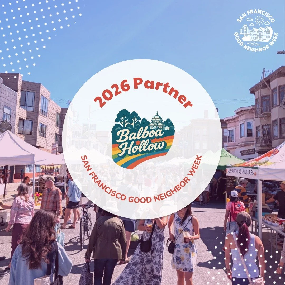 🎉 We are excited to announce our Neighborhood Partners for San Francisco Good Neighbor Week 2026!

Thank you @balboahollow for your continued support in celebrating community and connection in San Francisco 🏡✨

2026 SF Good Neighbor Week is Septemb