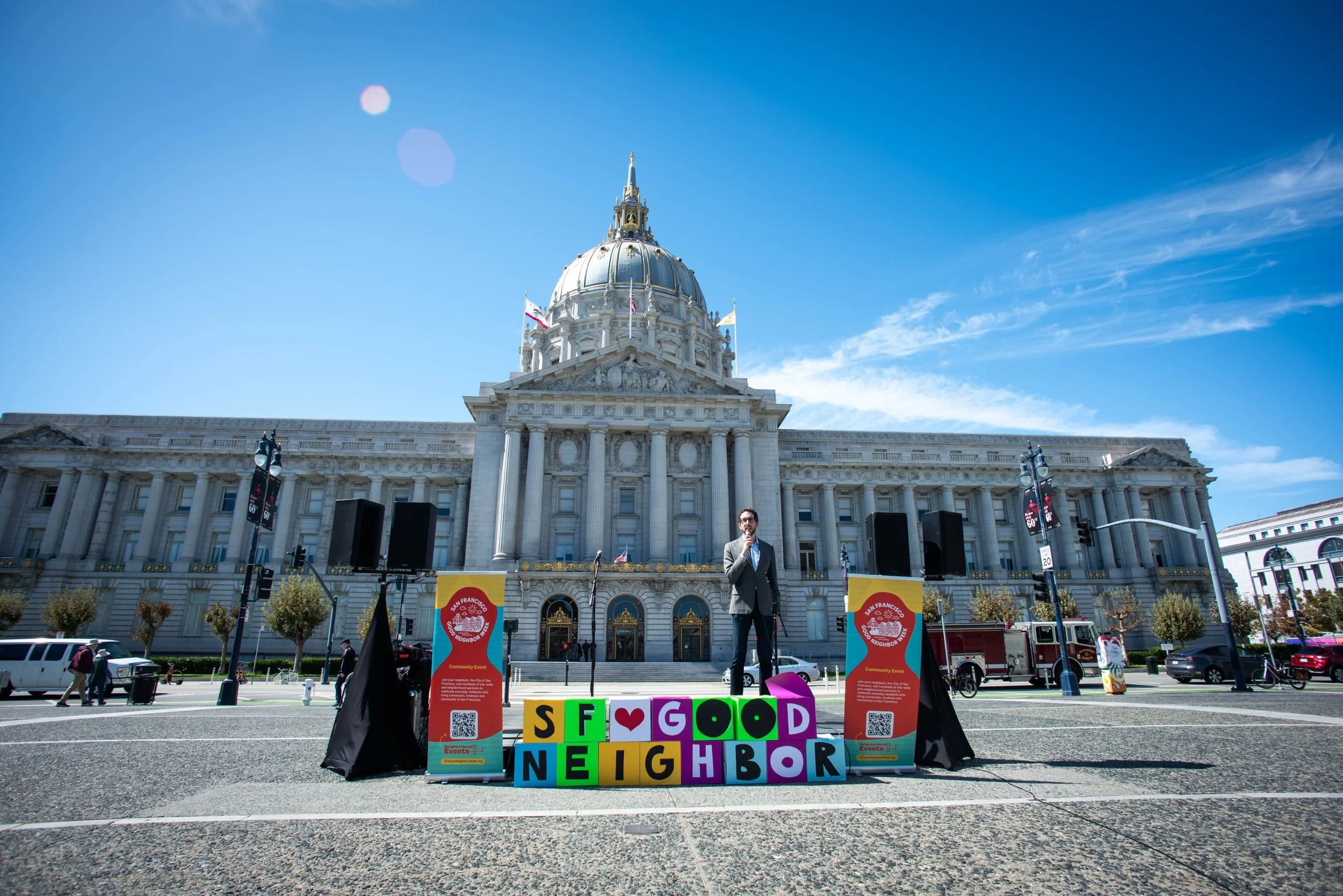 Thank you Mayor @danielluriesf, Senator @scott_wiener, and Supervisor @bilalmahmood for joining us to kick off SF Good Neighbor Week this weekend at Civic Center Plaza.&nbsp;What a joy to gather, celebrate Good Neighbor Award Winners from across the 