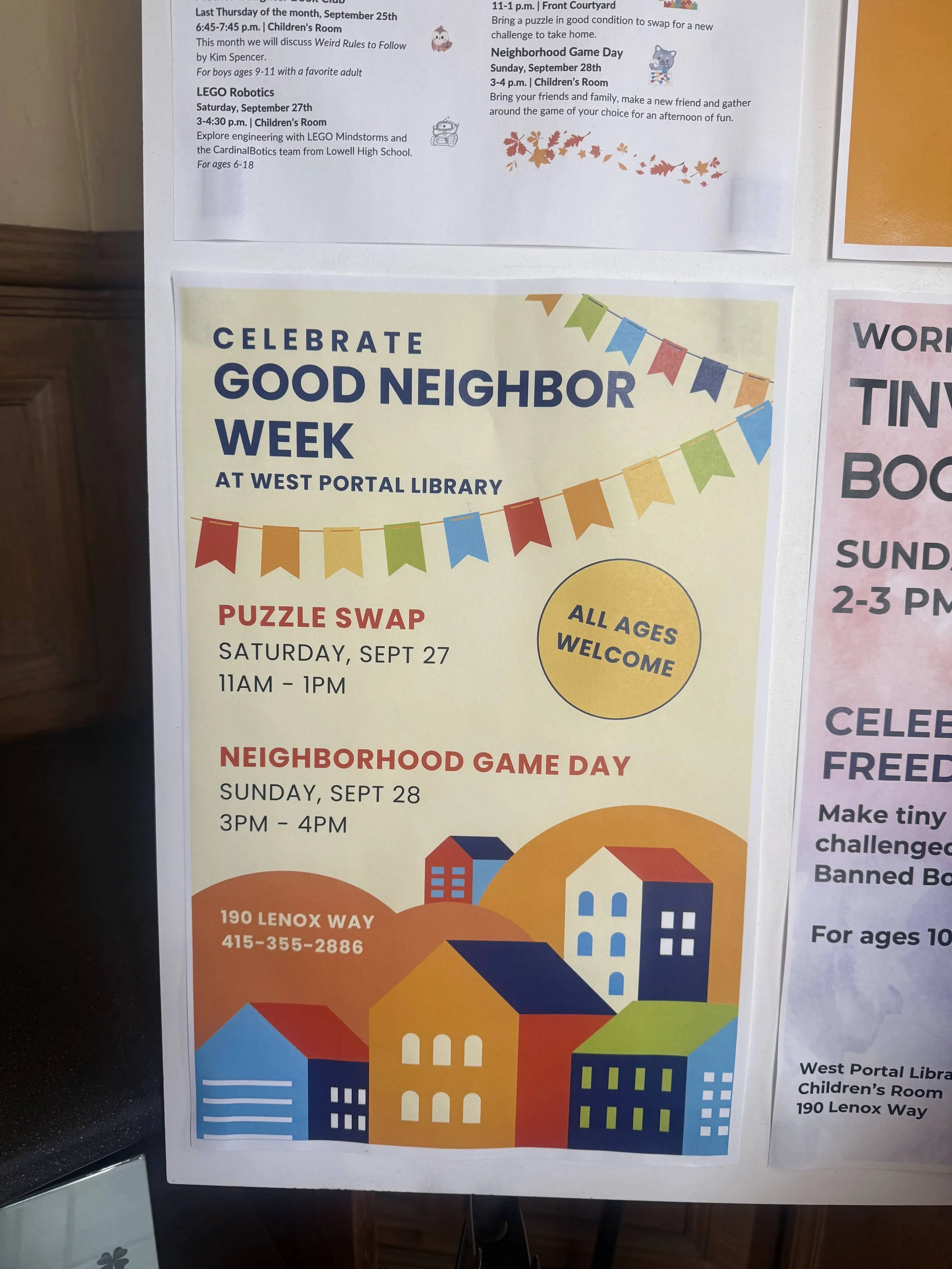 SF Good Neighbor Week flyers