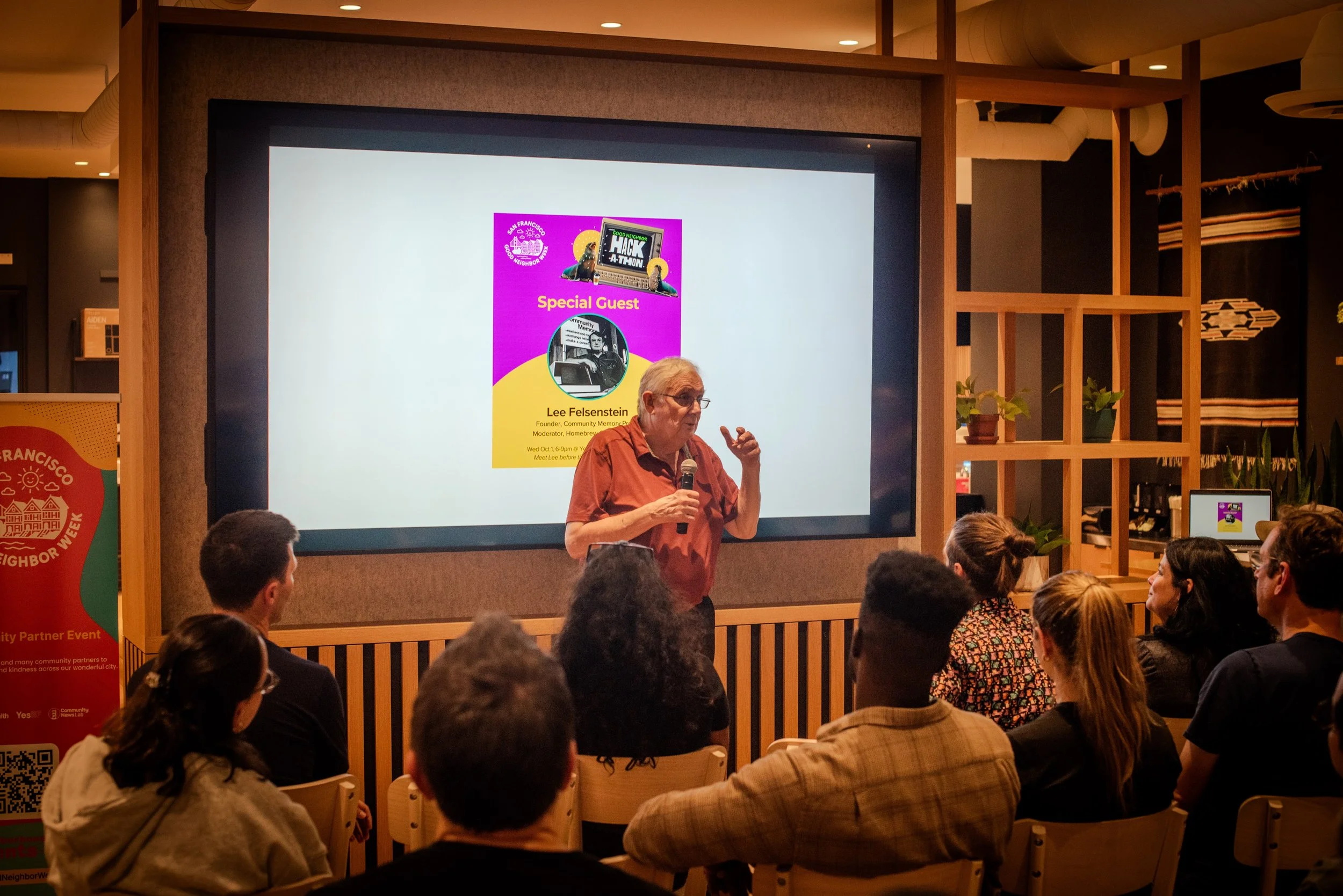 Lee Felsenstein at the Good Neighbor Hackathon