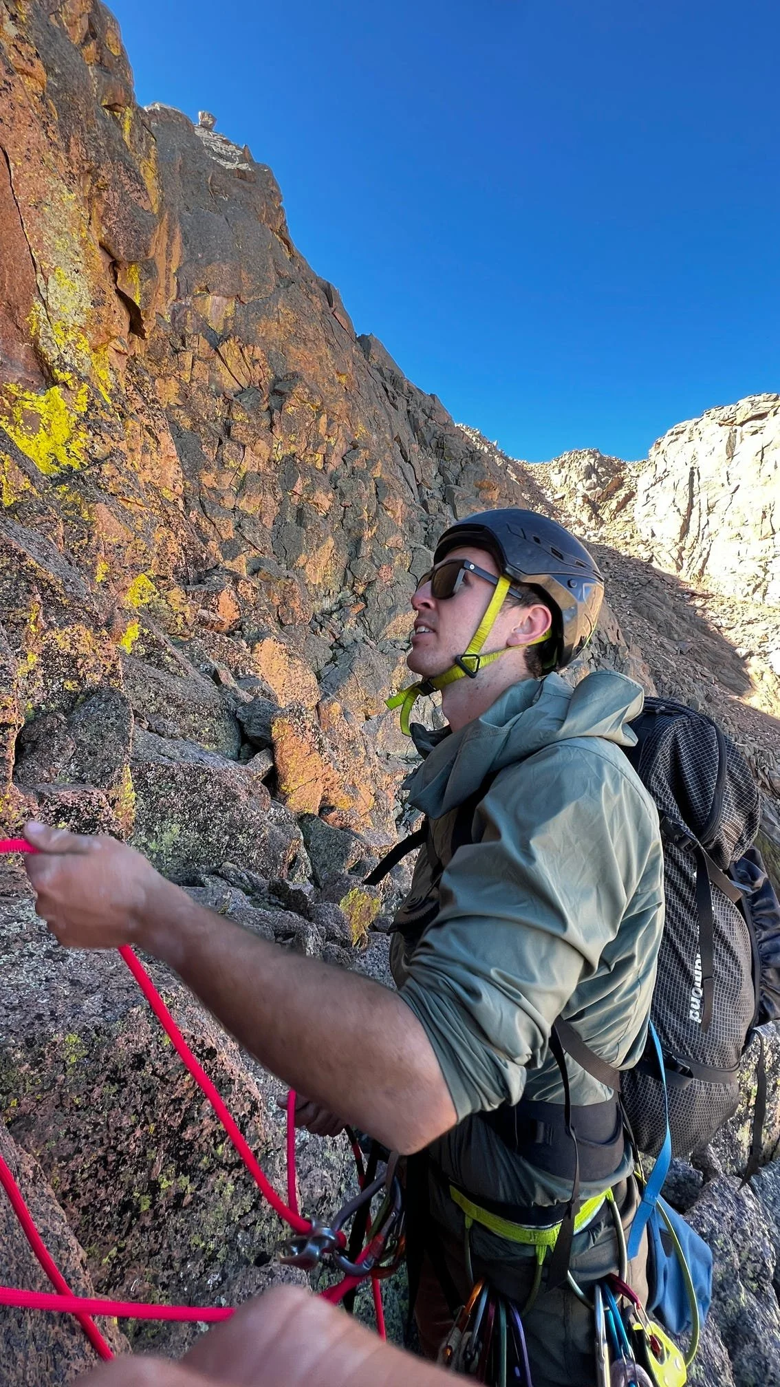 Myself belaying