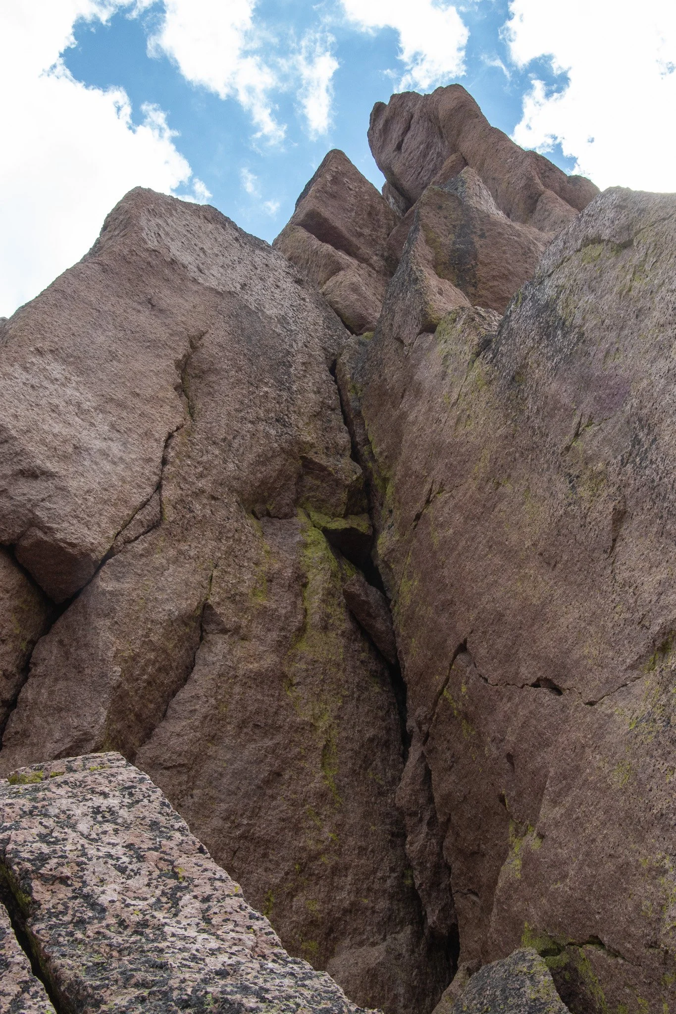 A stellar hand and fist crack to a nice ledge below the wide chimney.  