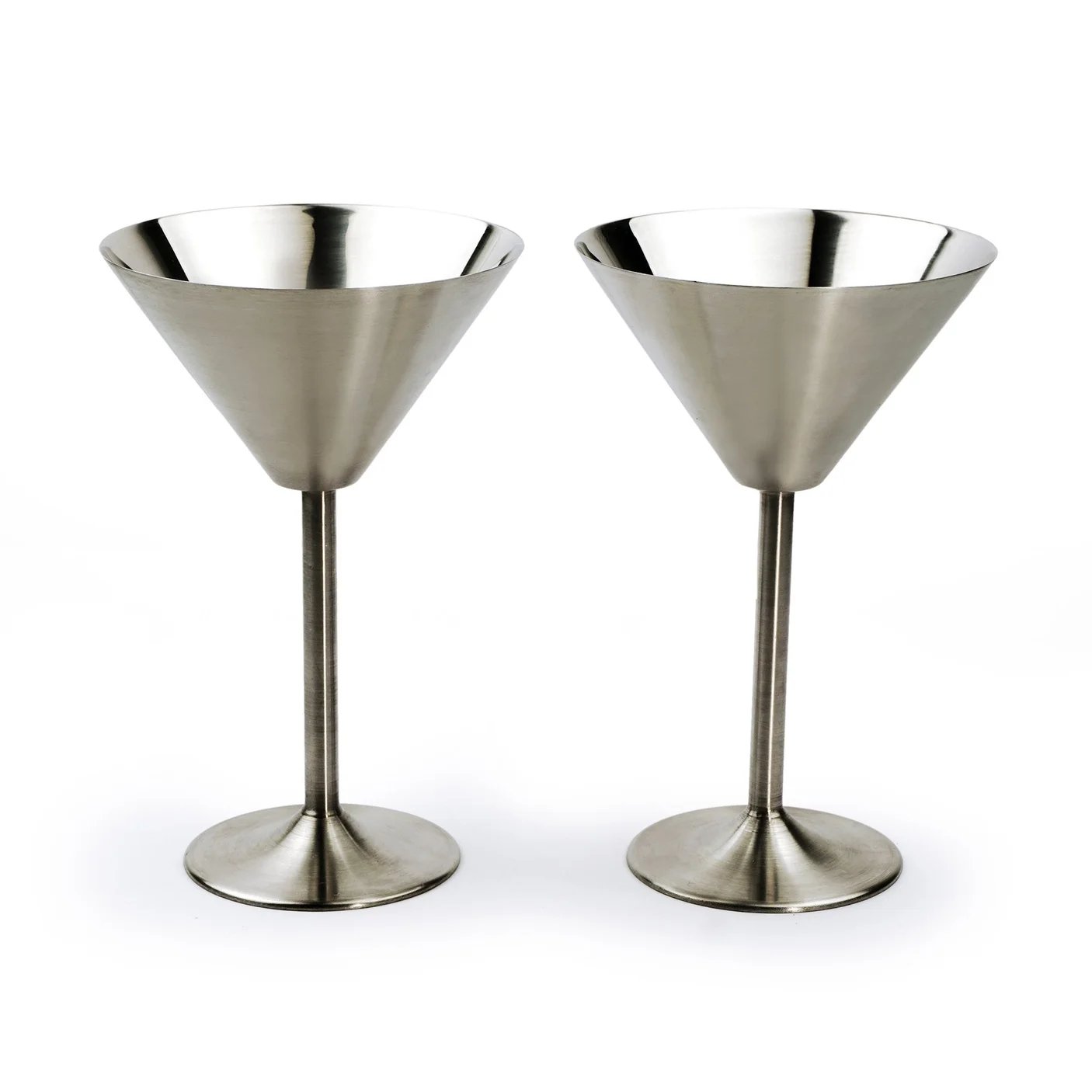 STAINLESS STEEL MARTINI GLASS - Set of 2