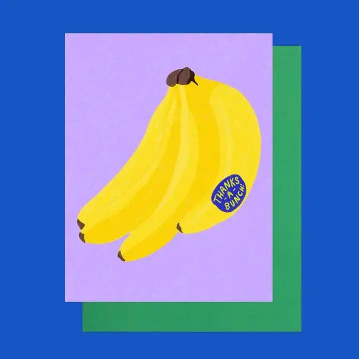 THANKS A BUNCH BANANA CARD