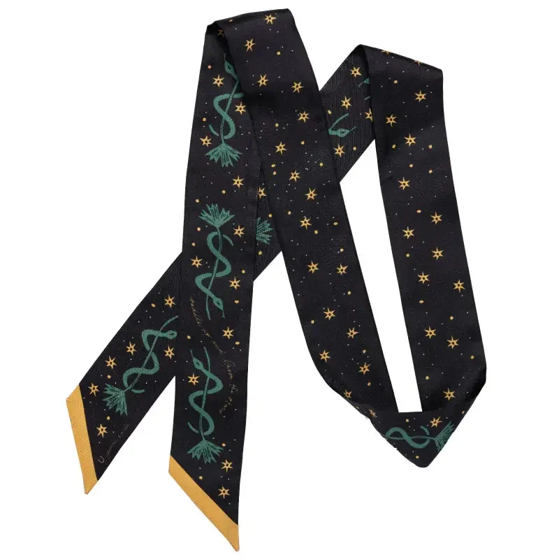 SILK TWILLY SCARF  - “Saddle Up and Lasso the Stars” Neck & Hair Scarf