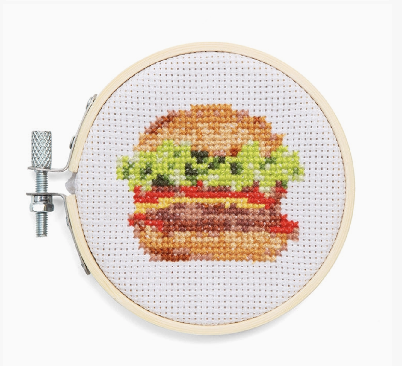 Burger Mini Cross Stitch Embroidery Kit