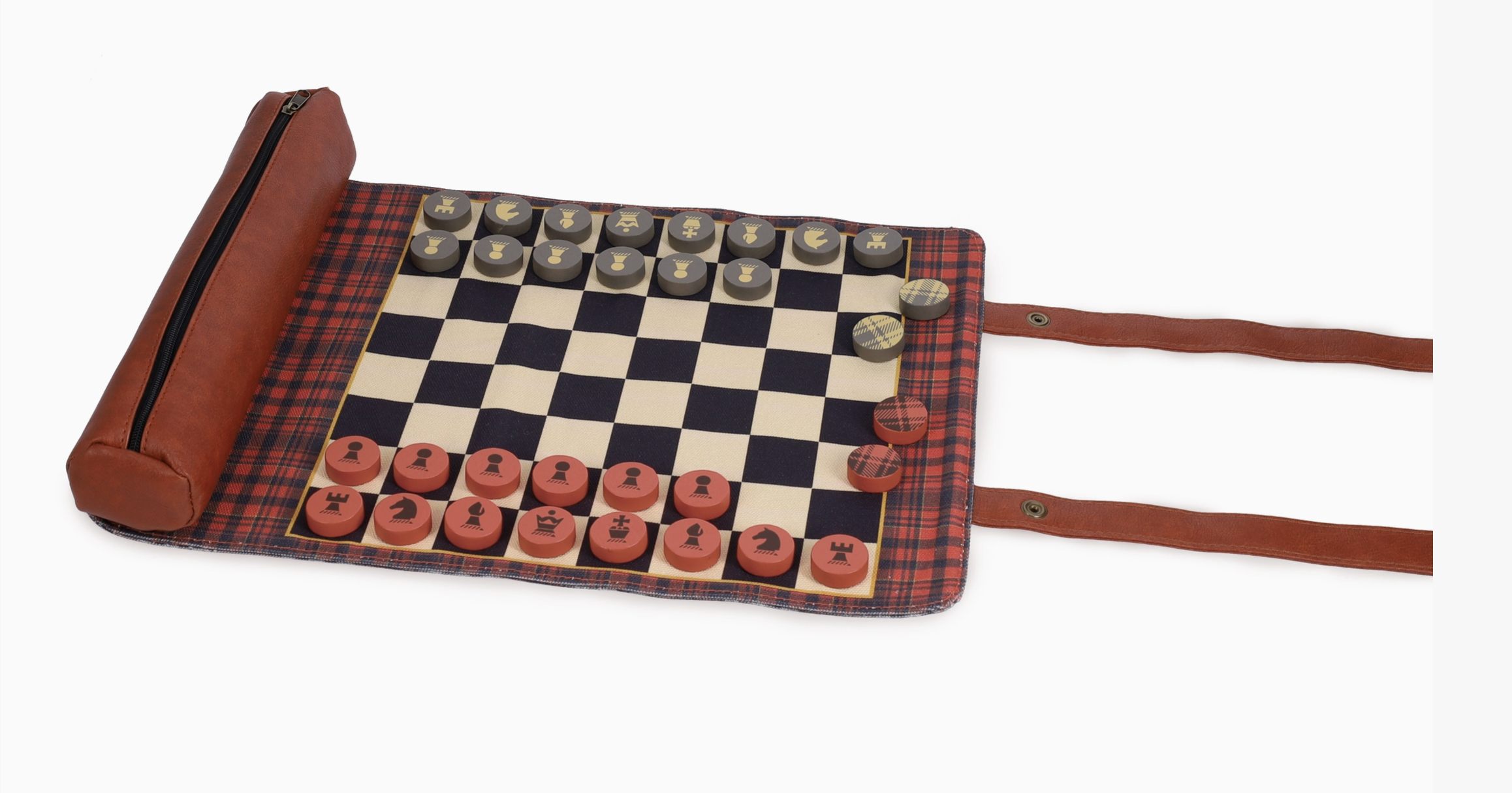 Pendleton Red Black Check Pattern Chess & Checkers