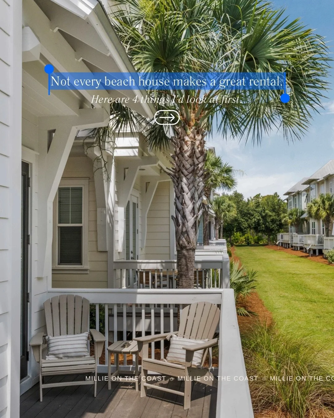 A pretty beach house and a smart beach house are not always the same thing.

If you&rsquo;re buying with rental potential in mind, there are a few things we want to look at before you fall in love with the finishes, the furniture, or the view.

HOA r