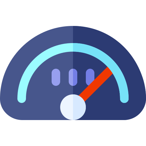 speedometer icon with needle pointing right
