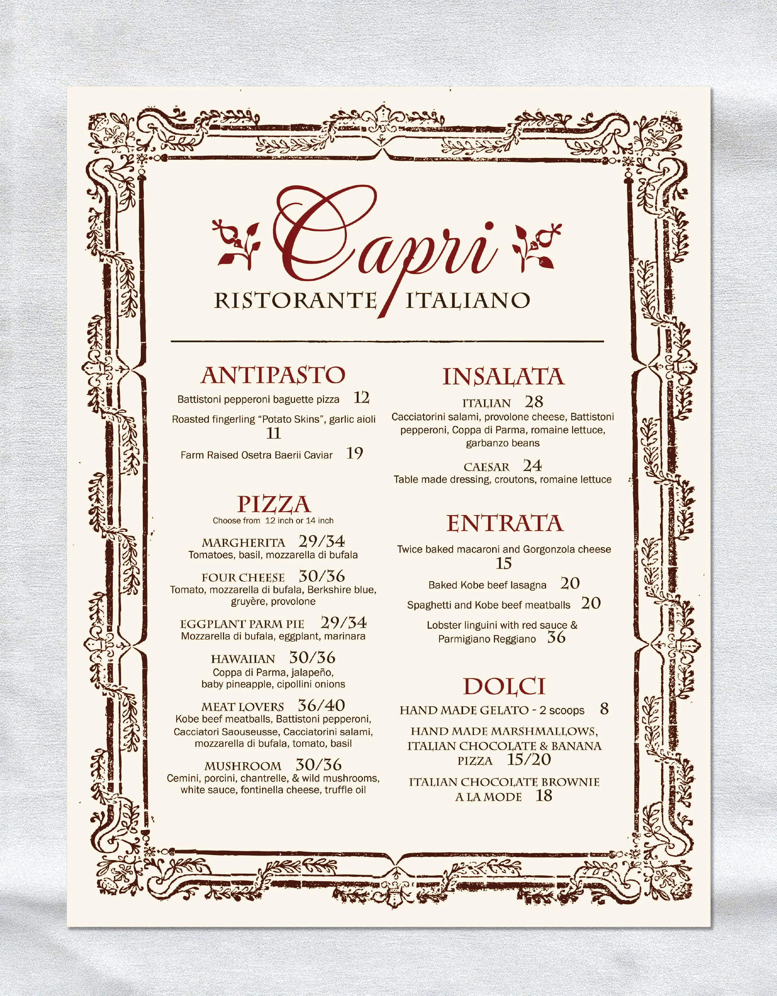 On camera menu for Kitchen Nightmares