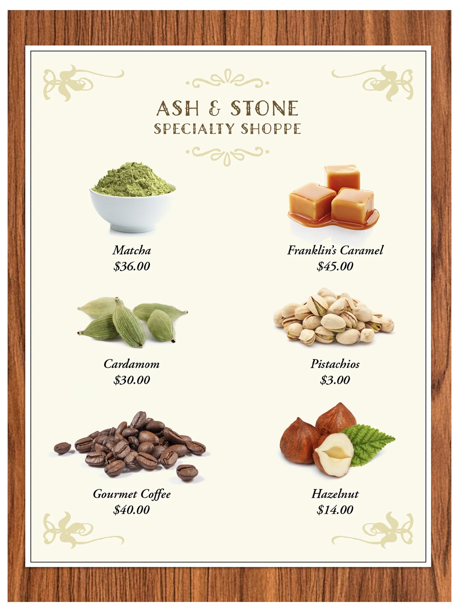 On camera menu for Crime Scene Kitchen