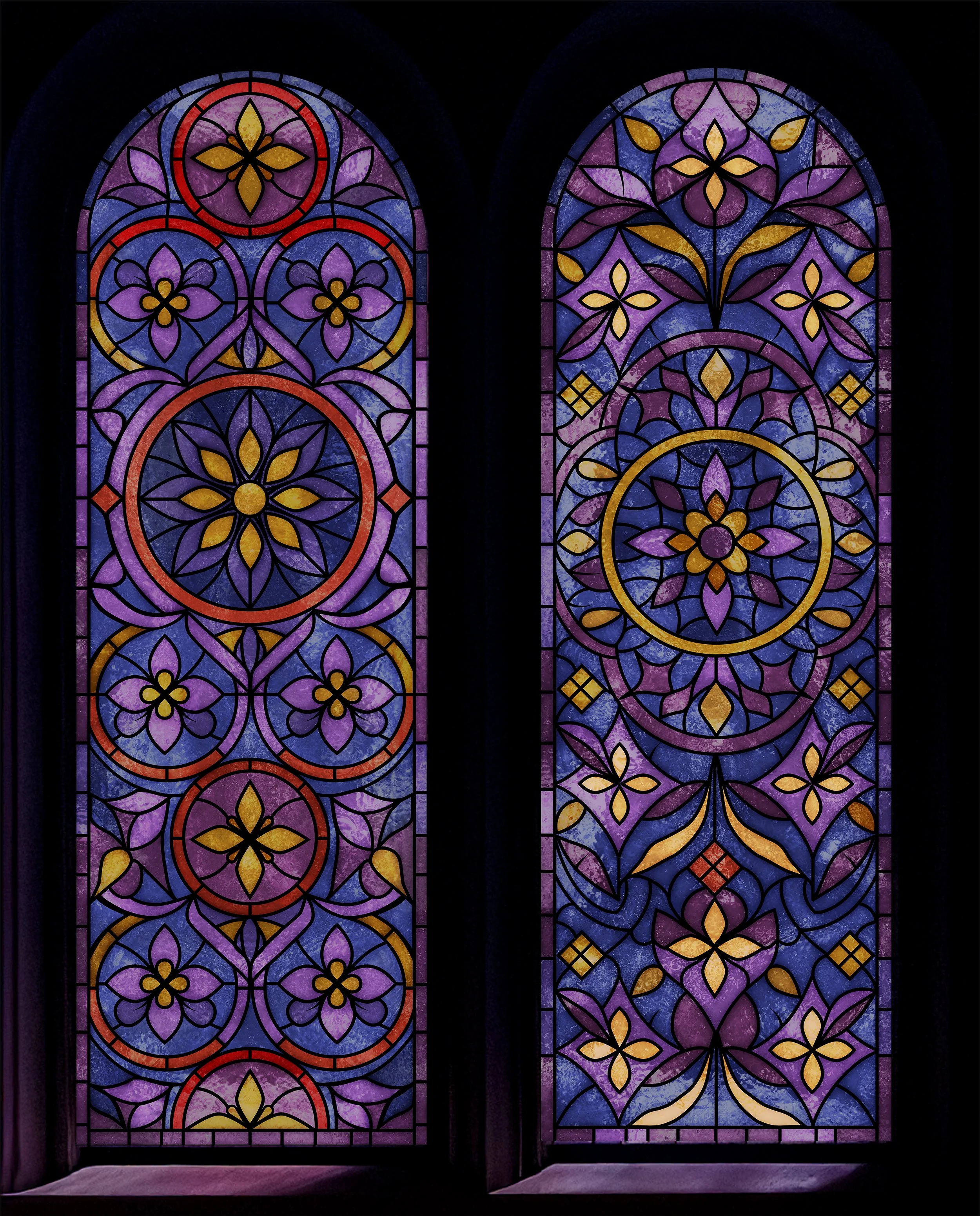 Digital stained glass for print