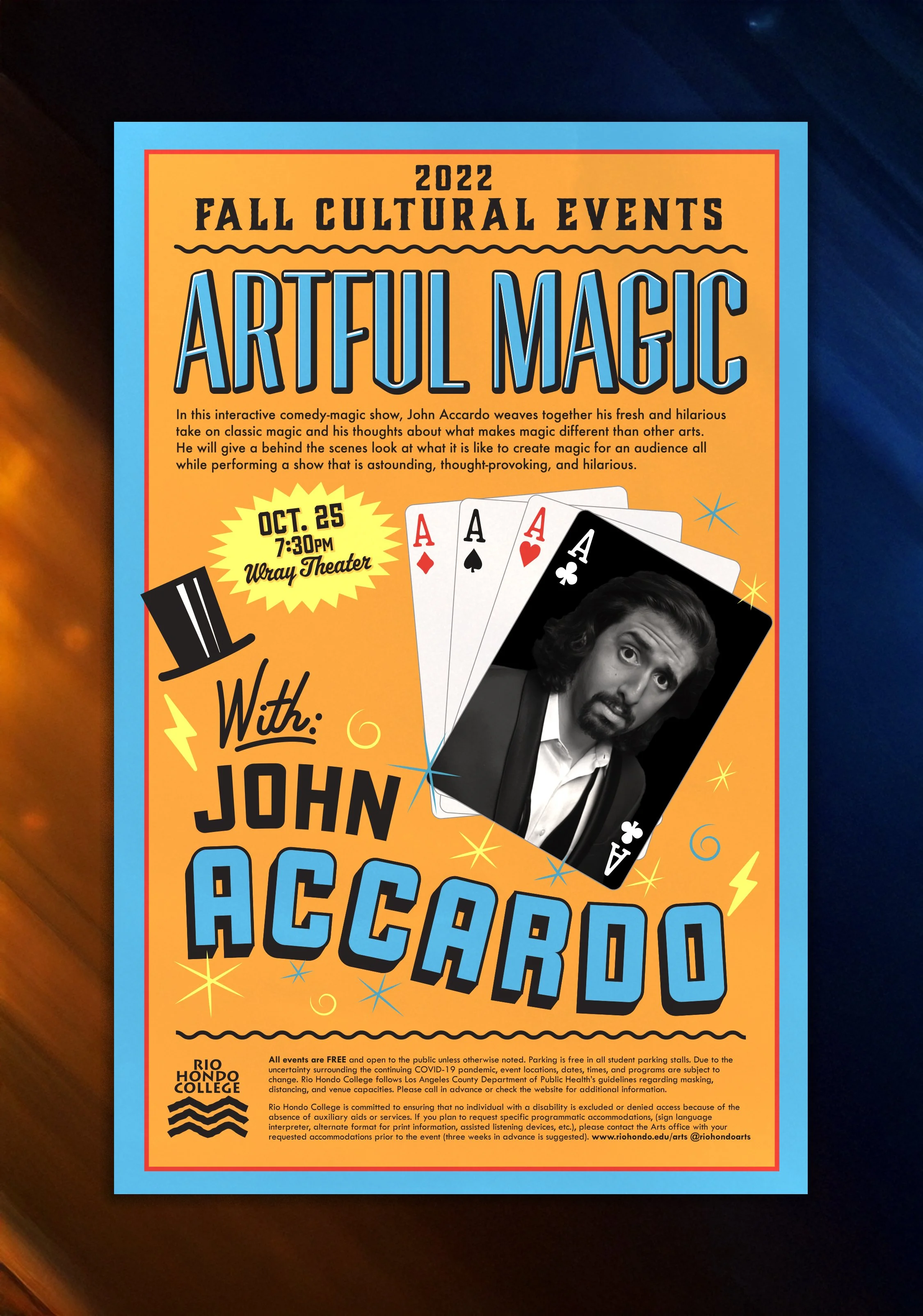 Magic performance ad for Rio Hondo College