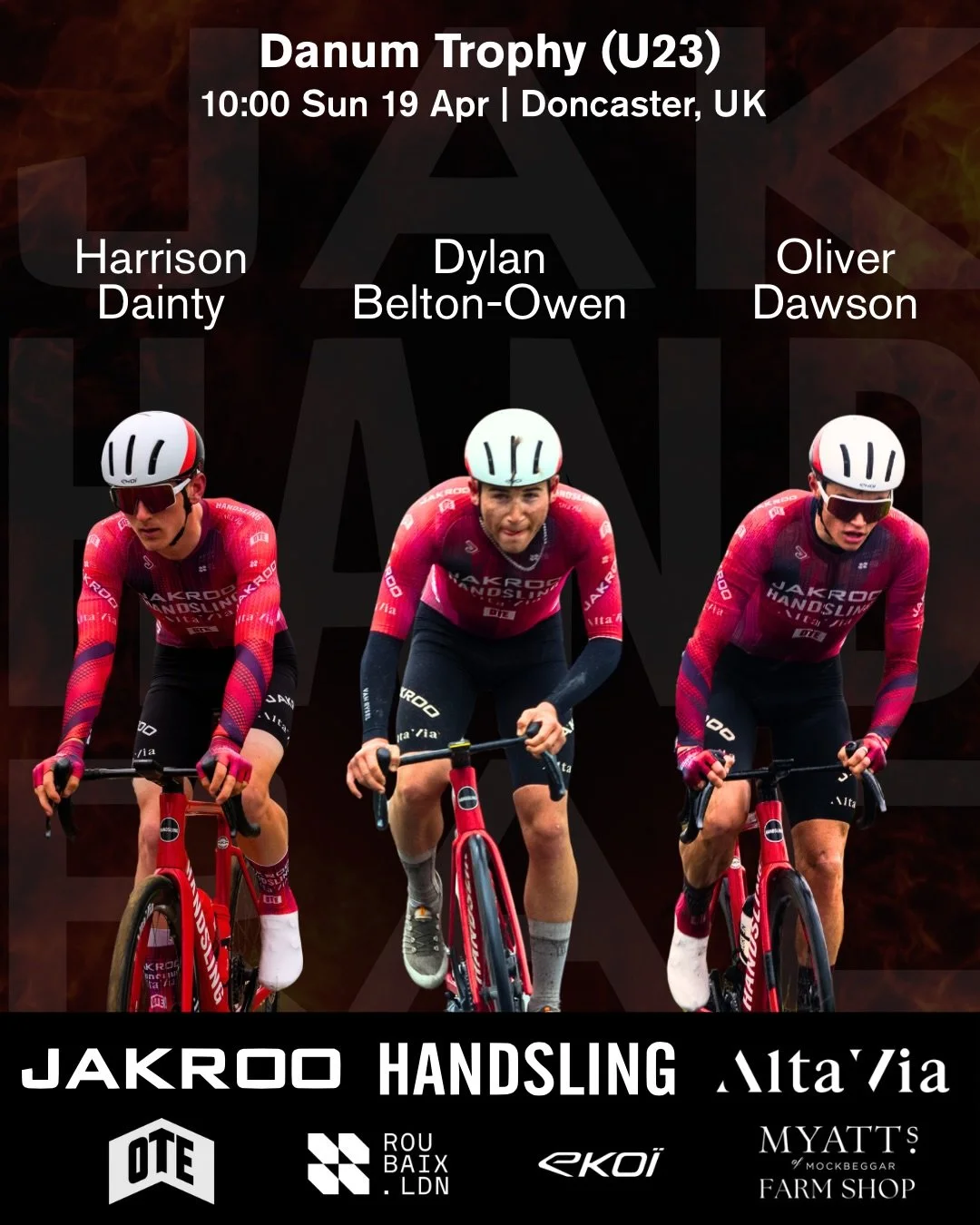 Nat B Double-header this weekend! 

Dylan, Harrison and Oli line up for the Danum Trophy while Tom and Conor tackle the Andrews Trophy. 

The Danum Trophy will be the second round of the U23 Open National Road Series and is a true early‑season hardma