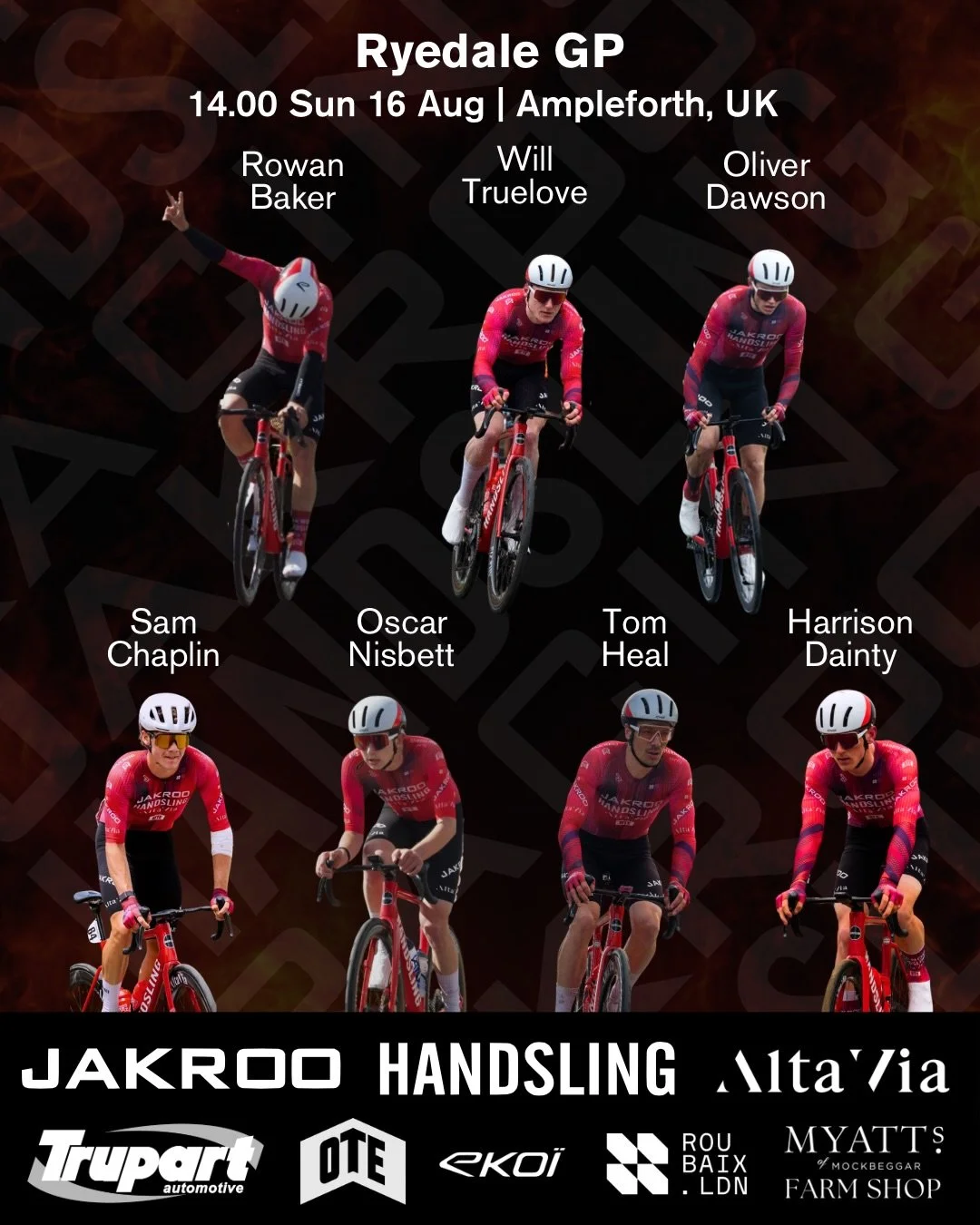 THE LAST NAT A OF 2026 🔥

Seven riders line up for the Ryedale GP today as the Prem Calendar reaches its final race of the season.

One last chance to make our mark on the demanding roads around Ampleforth.

#FEEDtheFIRE

#JAKROOHandslingRacing #Rye