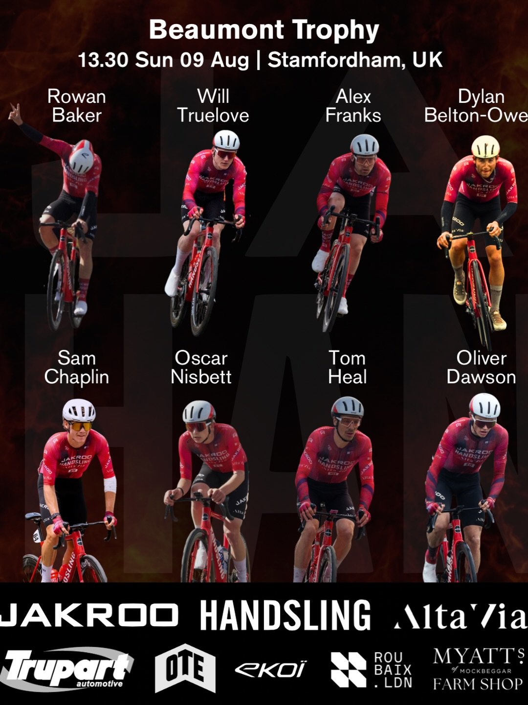 Full team lineup for this weekend&rsquo;s Nat A

Beaumont 🏆 Recce Ride ☑️