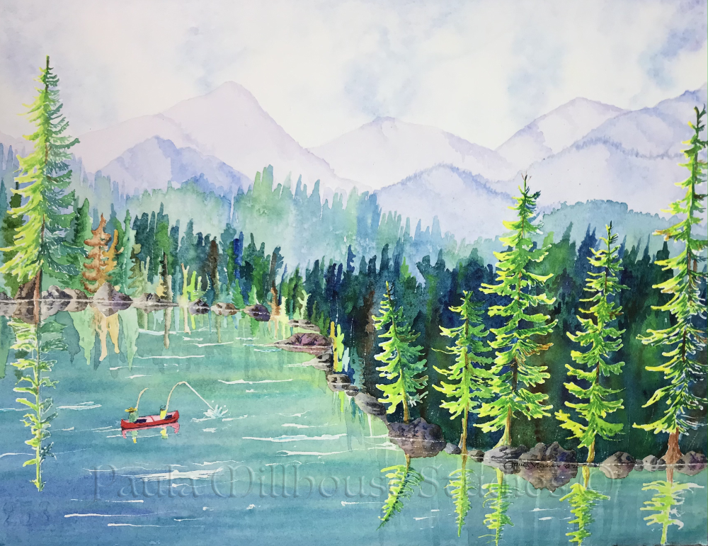 Fishing the Mountain Lake