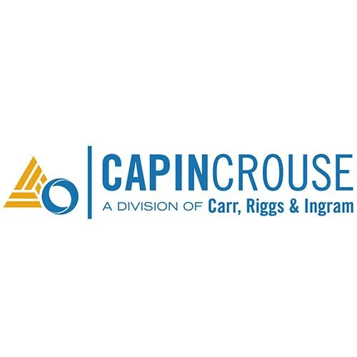 Capin Crouse, a national full-service accounting and advisory firm, logo with a stylized circular emblem and the company name in bold text.