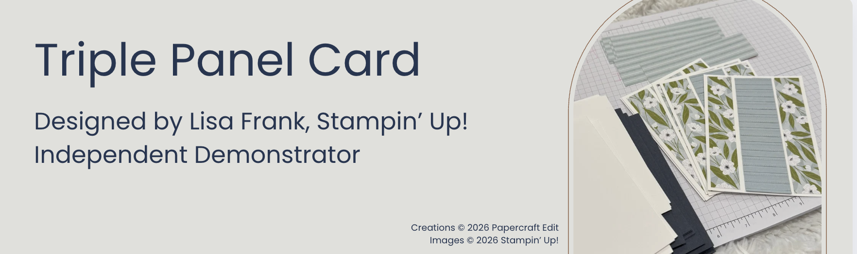Free Card Making Template - Triple Panel Card