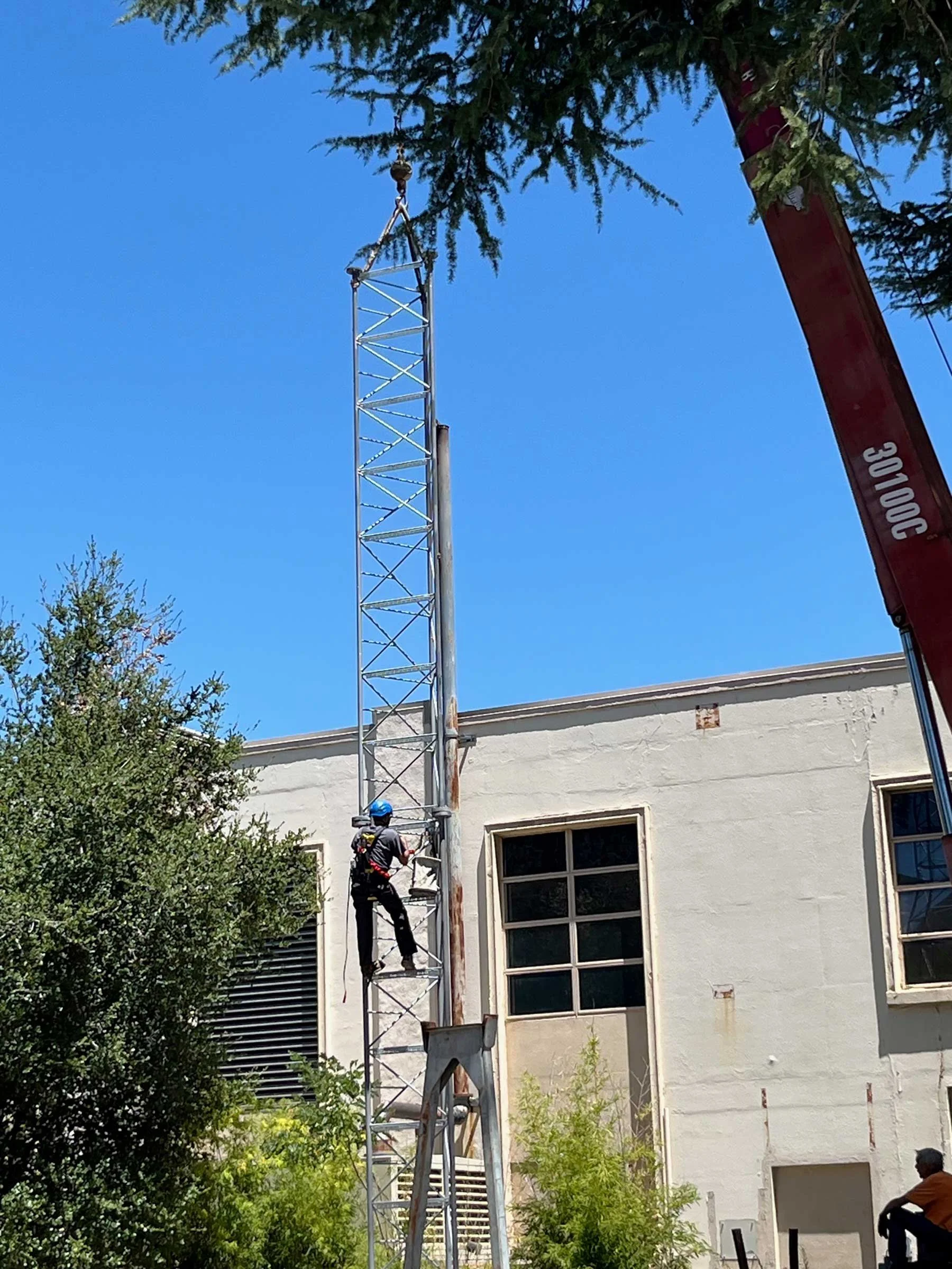 Tower installed, July 2026