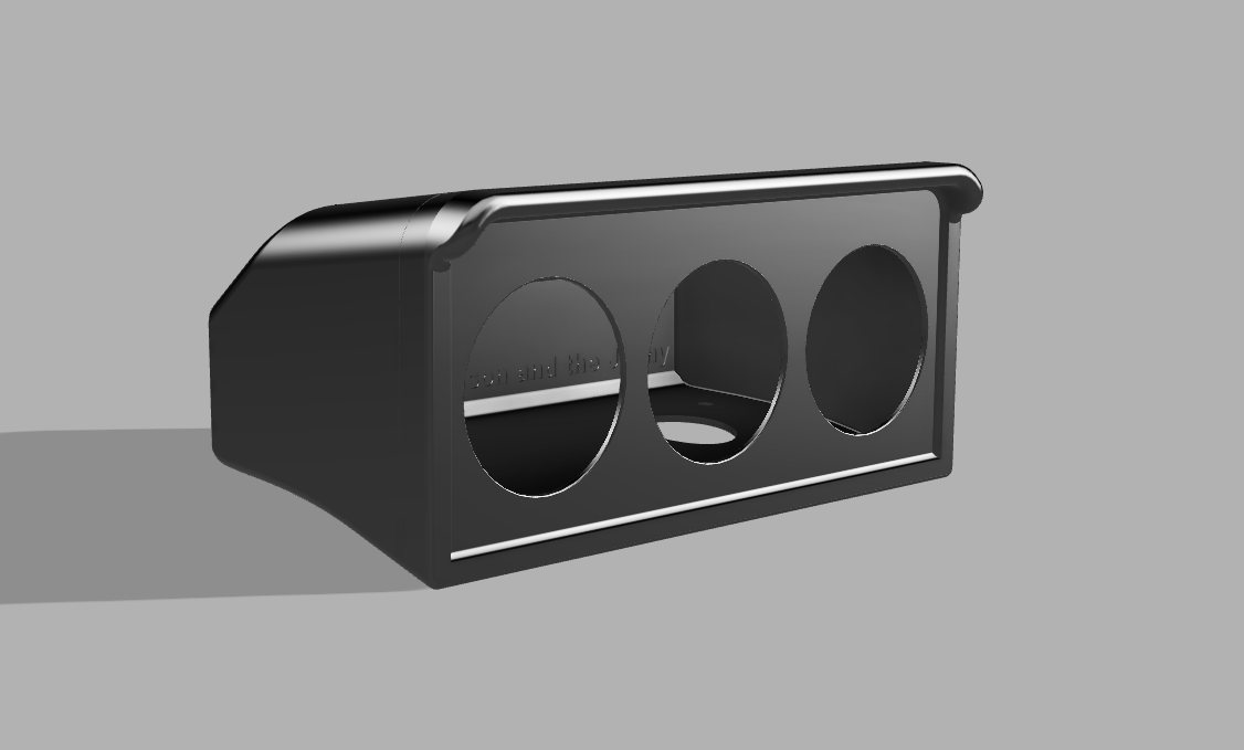 STL - Dash Gauge Pod - 3 53mm Openings