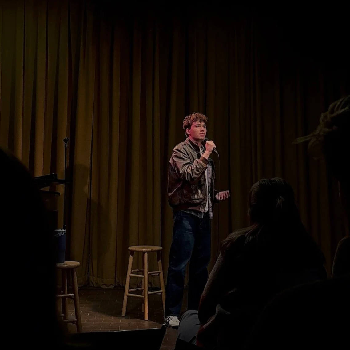Teddy performing in his original senior cabaret at Syracuse University