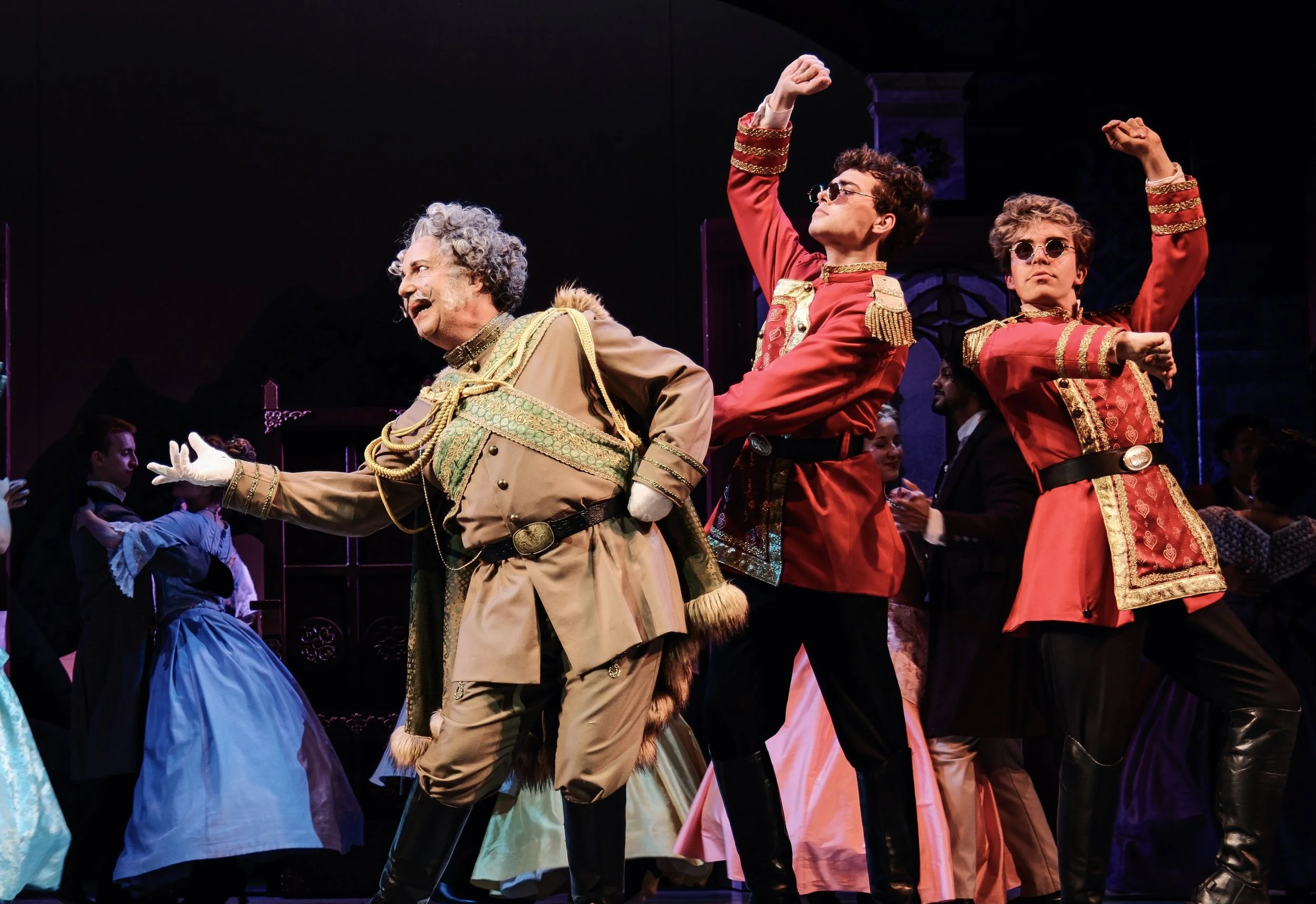 Teddy performing alongside SU professor David Lowenstein in Syracuse Stage's production of Disney's Frozen