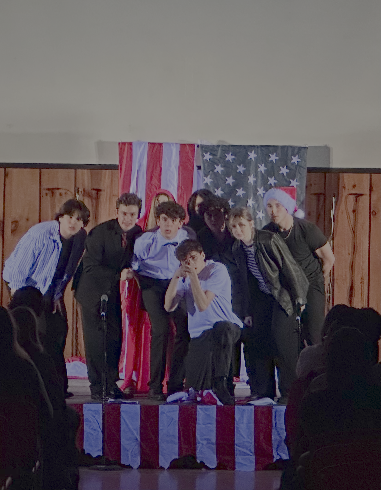 Teddy as Balladeer/Lee Harvey Oswald in Assassins (in Concert) with Syracuse University Black Box Players