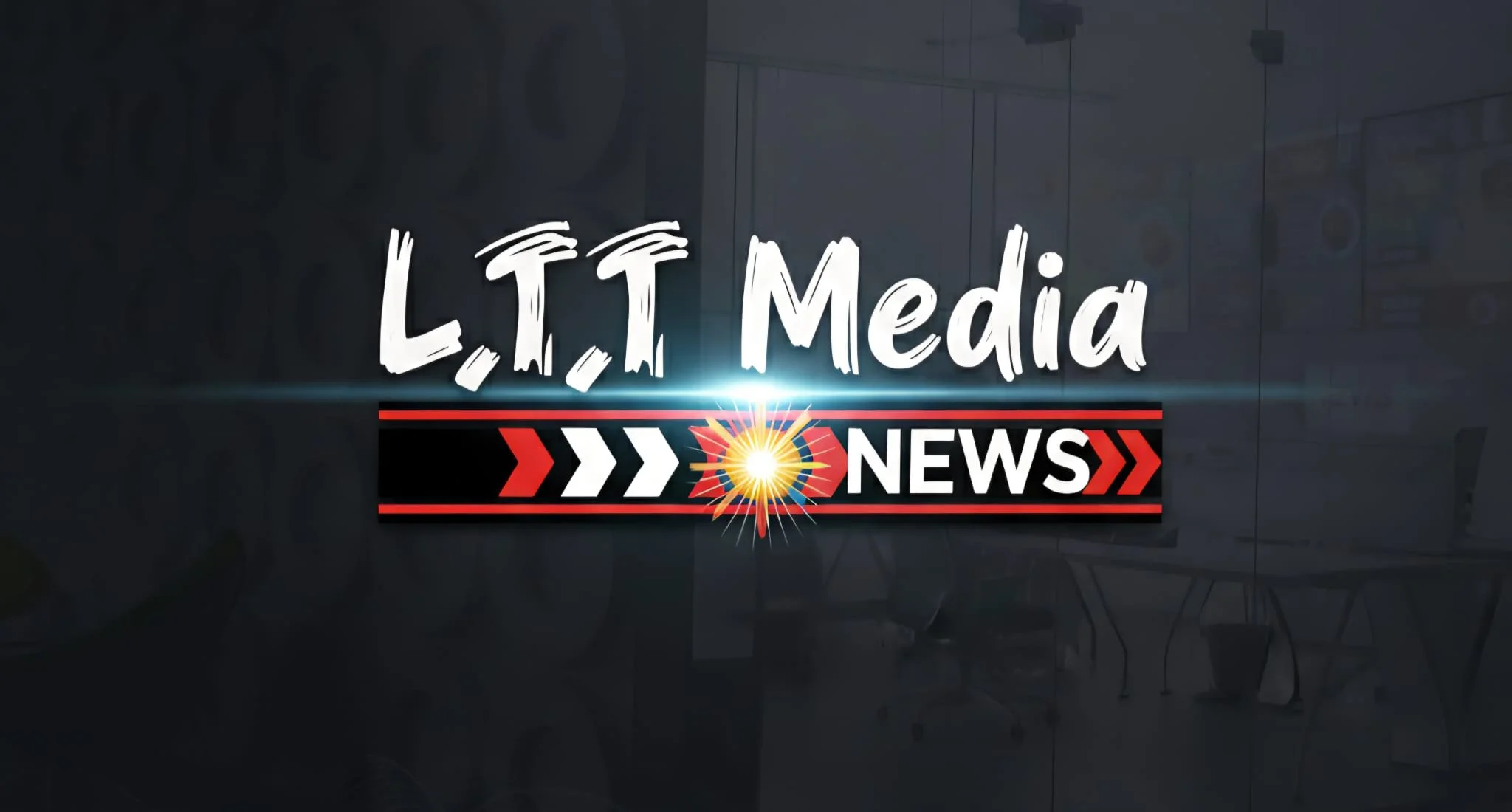 L.I.T.T Media News logo with stylized text, red and white arrows, and a bright explosion graphic in the center.