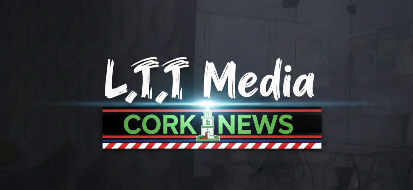 Graphics for LIT Media and Cork News, featuring a lighthouse icon and festive red and white striped design elements.