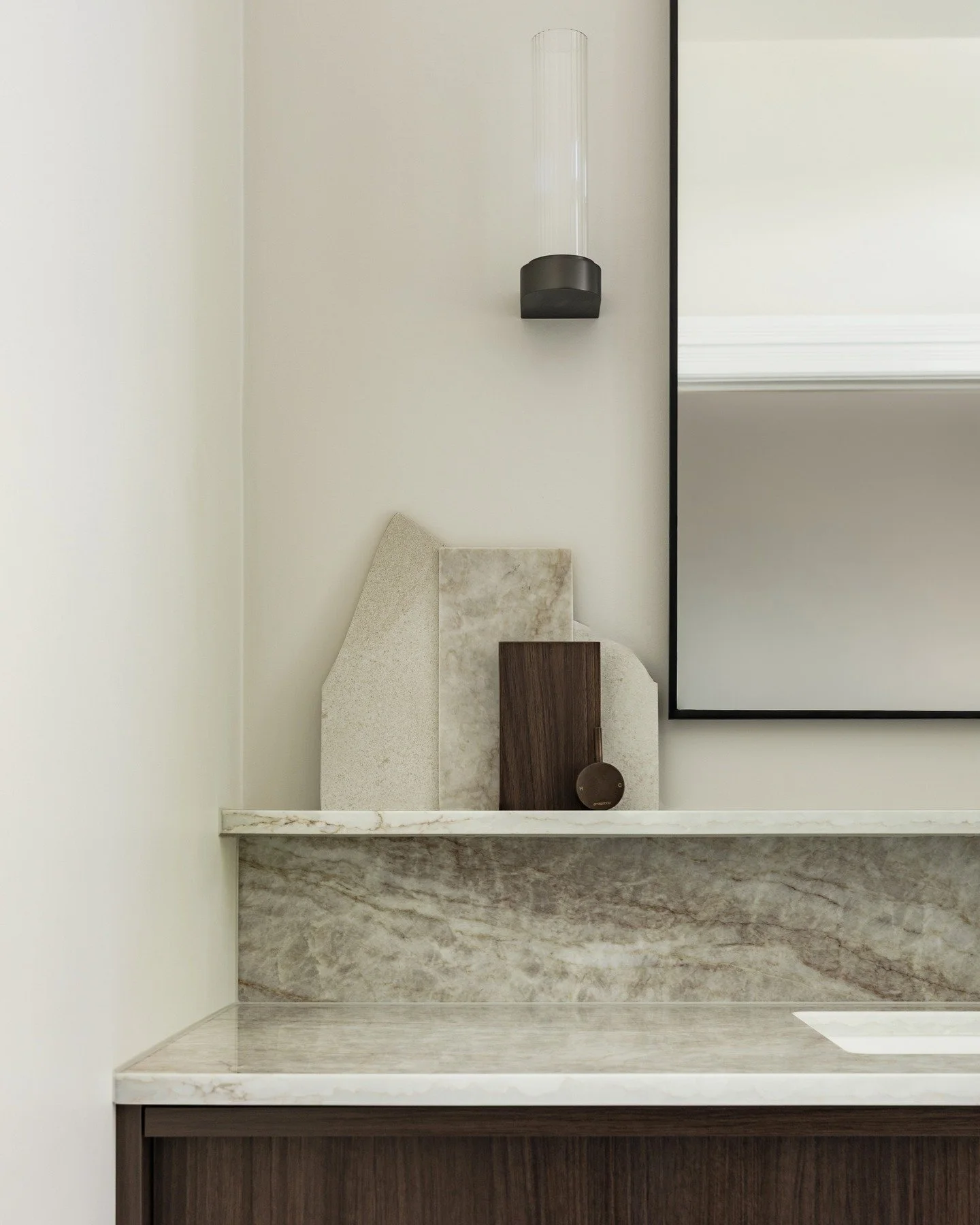 Natural textures, soft stone, and warm timber &mdash; creating a calm moment.

#interiordesign #nzinteriors #bathroomdesign #moderninteriors #designinspiration #residentialdesign #bathroom #designlovers #nz #auckland