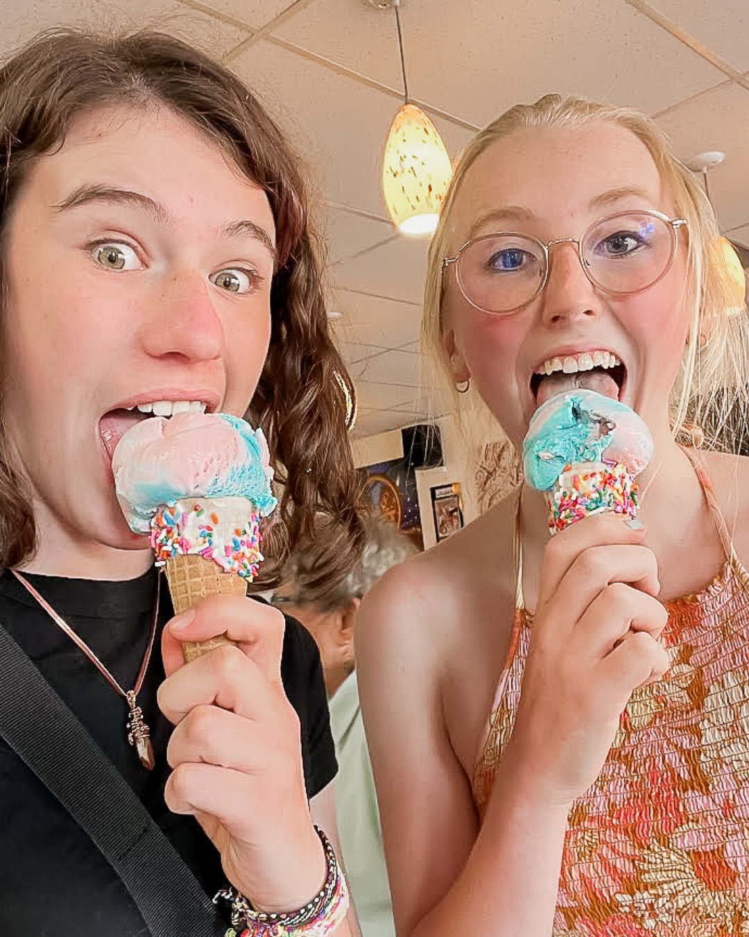 Kids enjoying ice cream at Compass High school focused on real-world problem solving