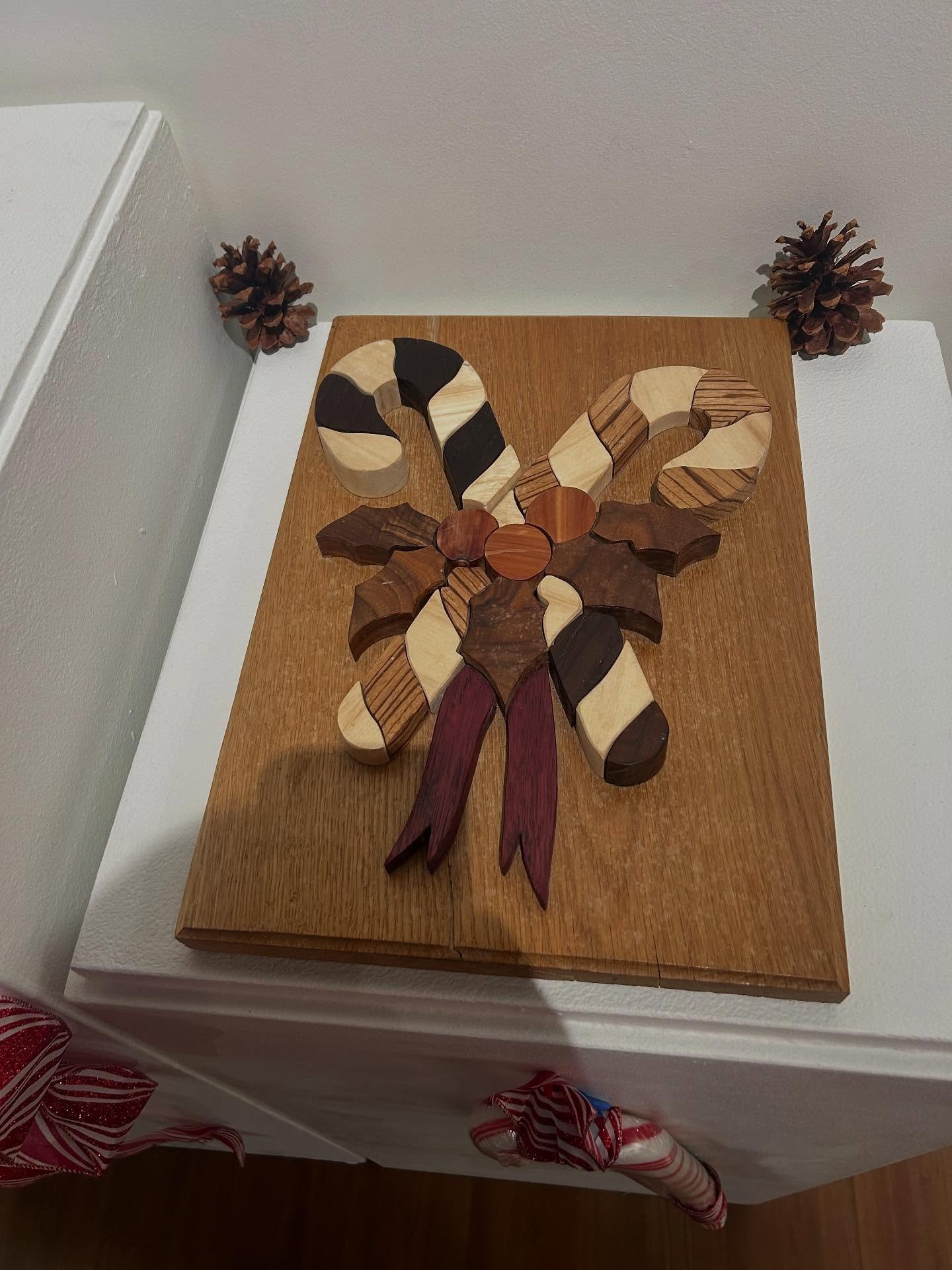 Christmas wooden candy canes