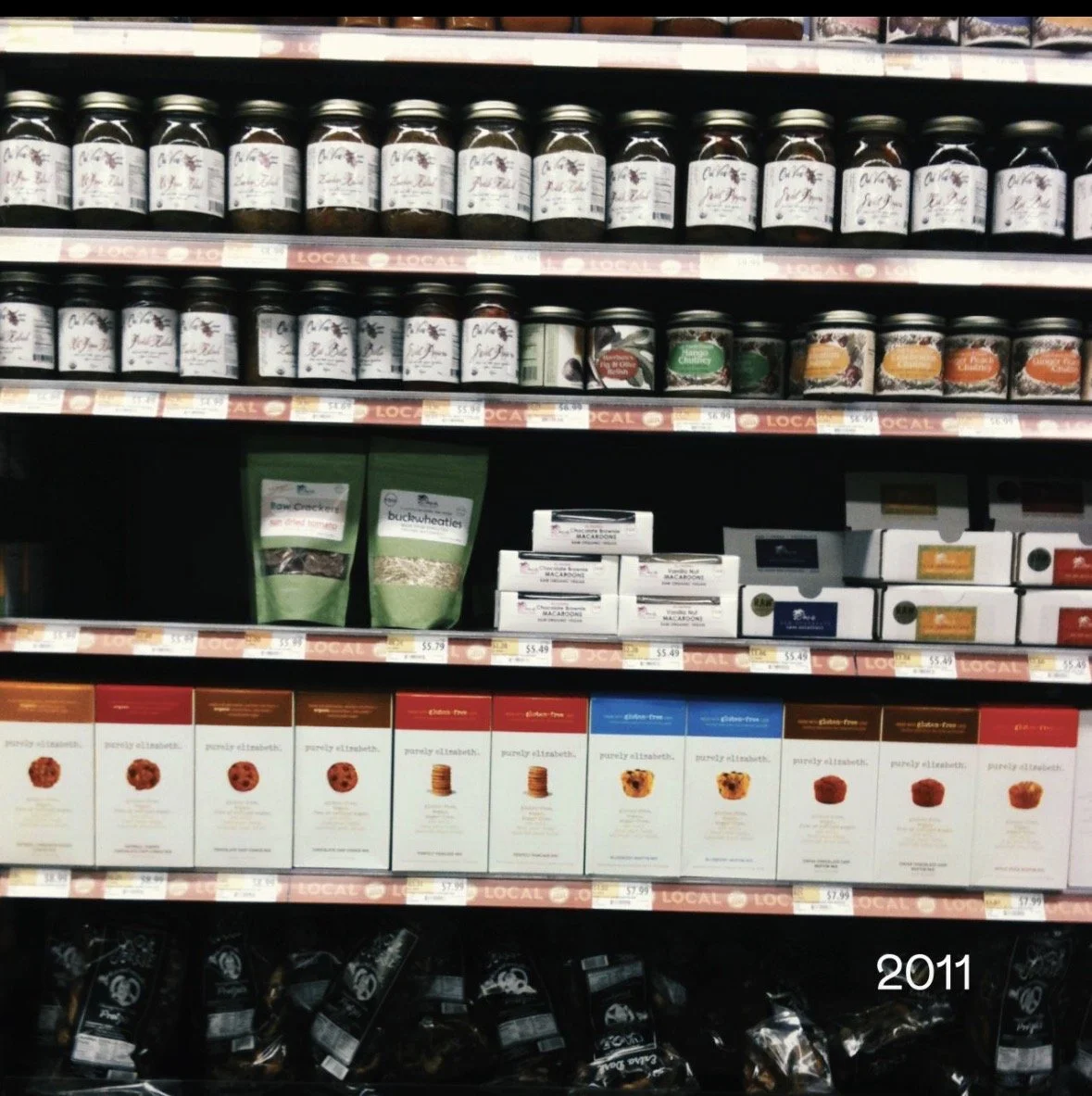 Designing branding for baking mix stickers, 2009. Purely Elizabeth, sold for $850 million, 2026. Same brand DNA from her kitchen counter days? Sure is.  