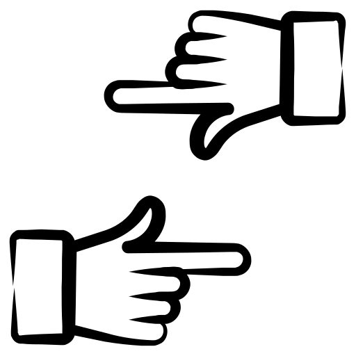 two hands graphic icon