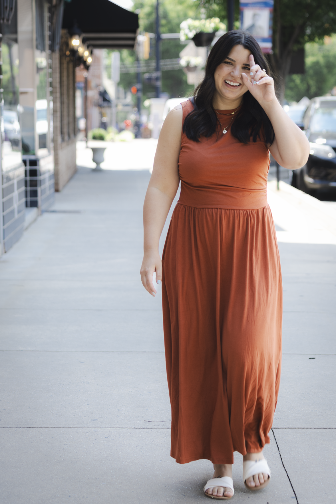 Amanda smiling at camera