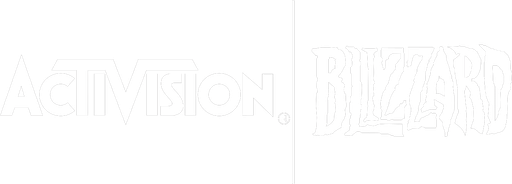 The logos of Activision and Blizzard separated by a vertical line.