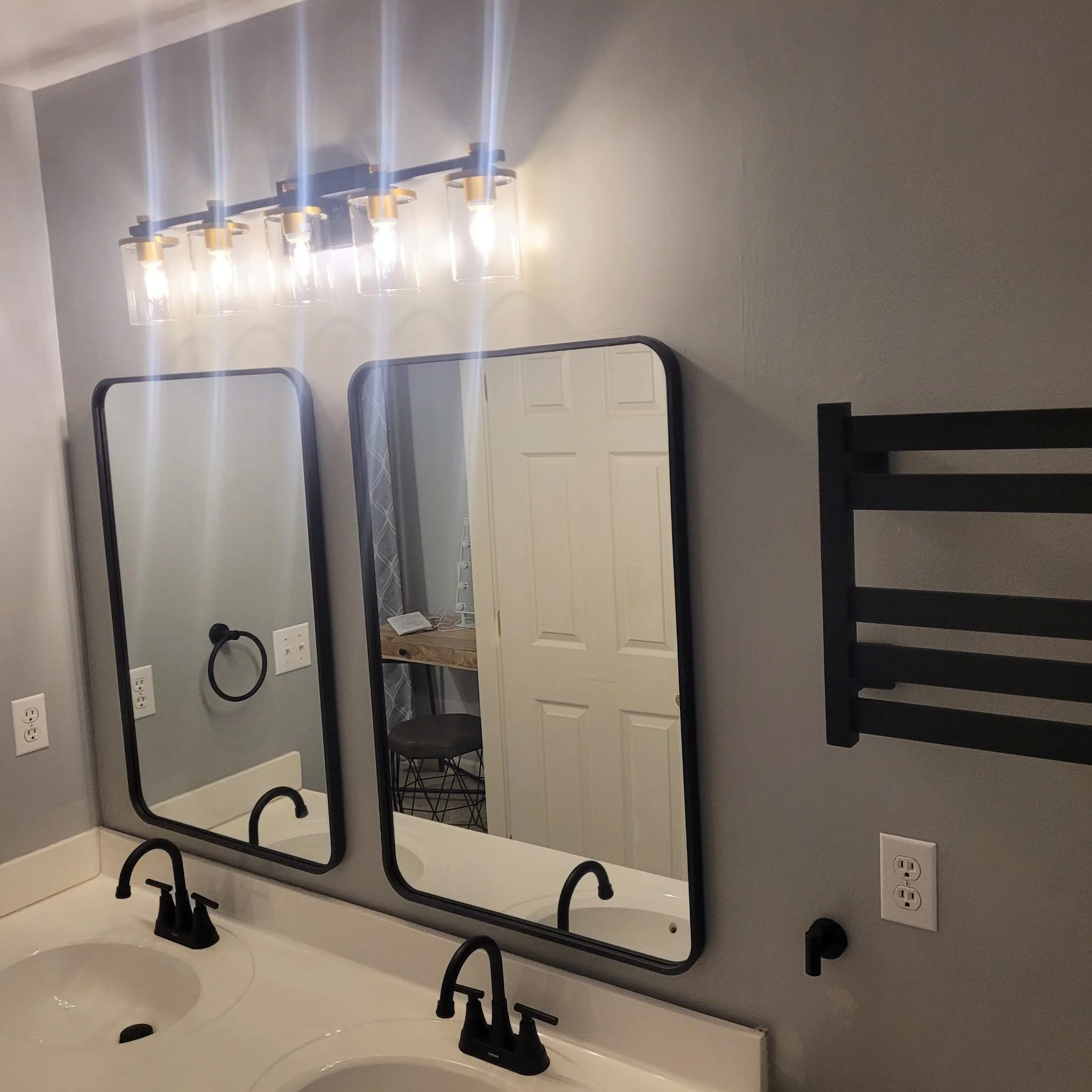 Precision hexagonal tile work for shower flooring. High-quality craftsmanship and waterproof finishing in Red Bank.