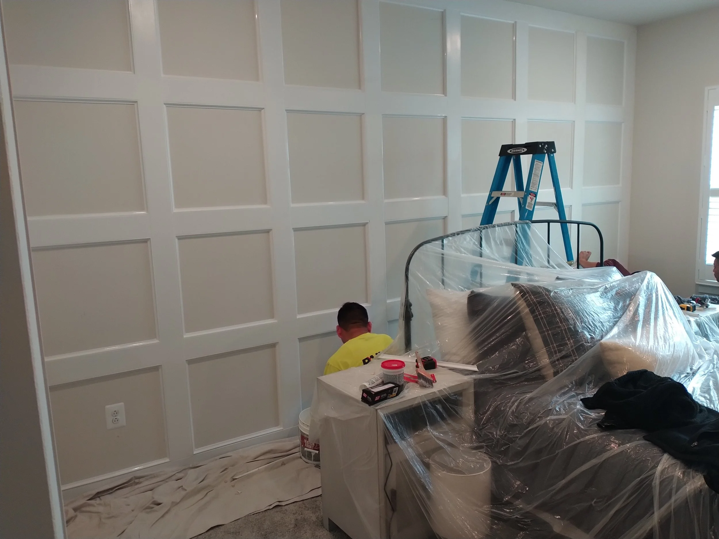 Accent wall, interior wall, custom bedroom, interior design, interior painting, luxury ideas
Professional interior painting and wall finishing for master suite. Precision work and premium paint selection in Owings Mills.