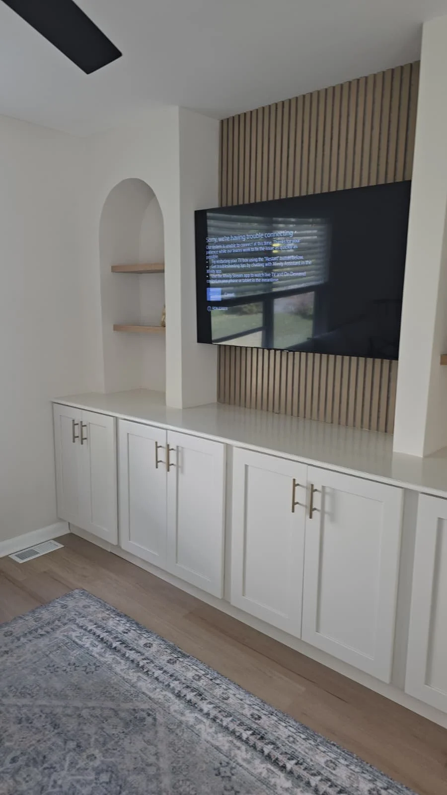 Modern built-in cabinetry with precision finish. Elegant storage solutions for upscale residences in Bethesda.