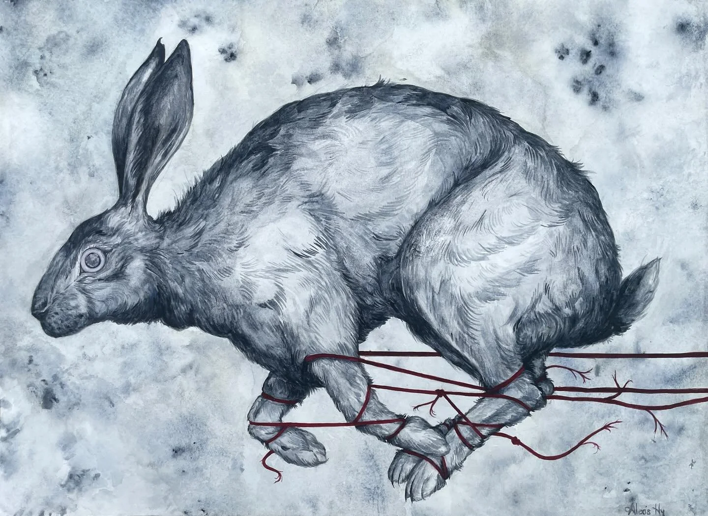 &ldquo;You Can Run&rdquo; - 11&rdquo;x15&rdquo; watercolor
I initially sketched the concept when I was 20 and had just moved into my first little apartment in an attic. I remember the paper sitting on a candle wax covered shelf. Not until this past y