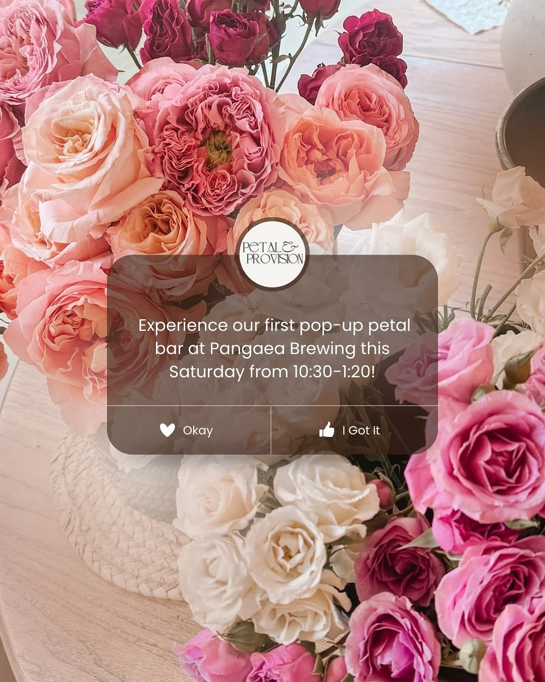Introducing Petal &amp; Provision&rsquo;s Bloom Bar &mdash; a curated floral experience where guests handcraft bespoke bouquets from a thoughtfully styled bloom cart🌸🌺🌼🪻

Join us for our debut pop-up this Saturday at @pangaeabrewing from 10:30 AM