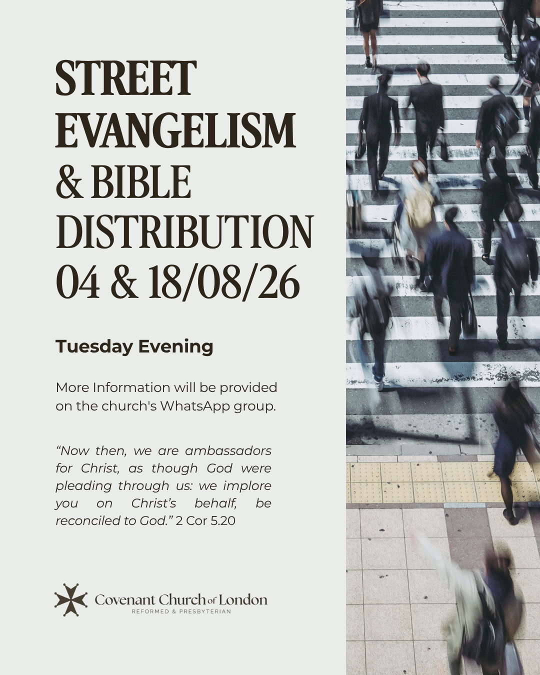 Street Evangelism 18 August 2026 