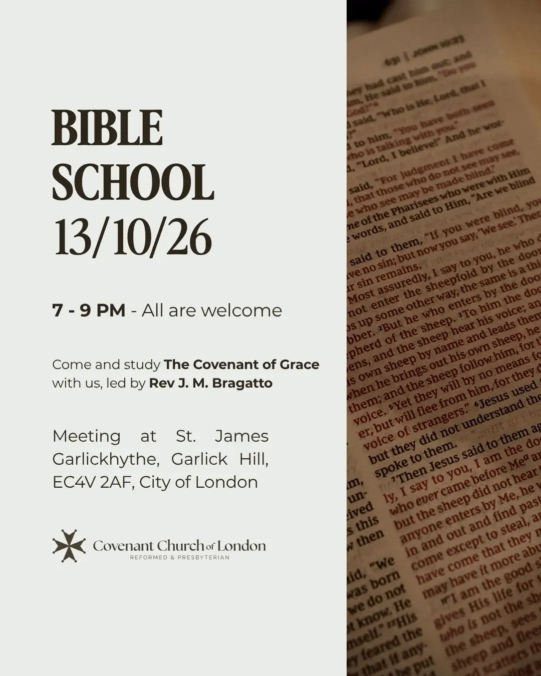 Bible School  13th October