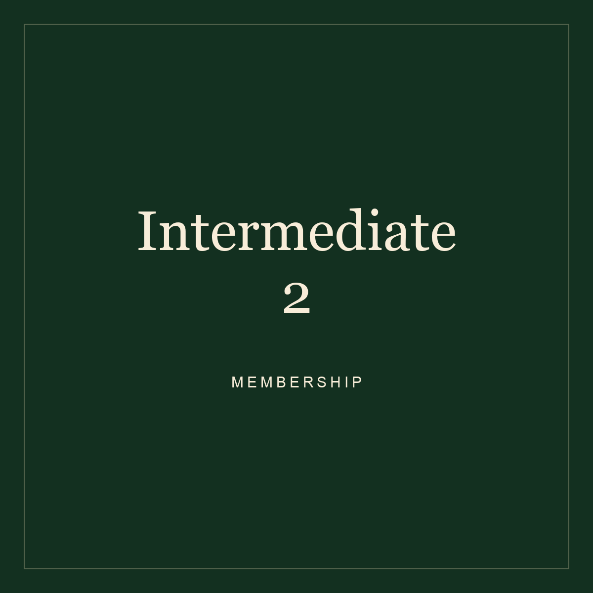 Intermediate 2 Membership (Ages 30-39)