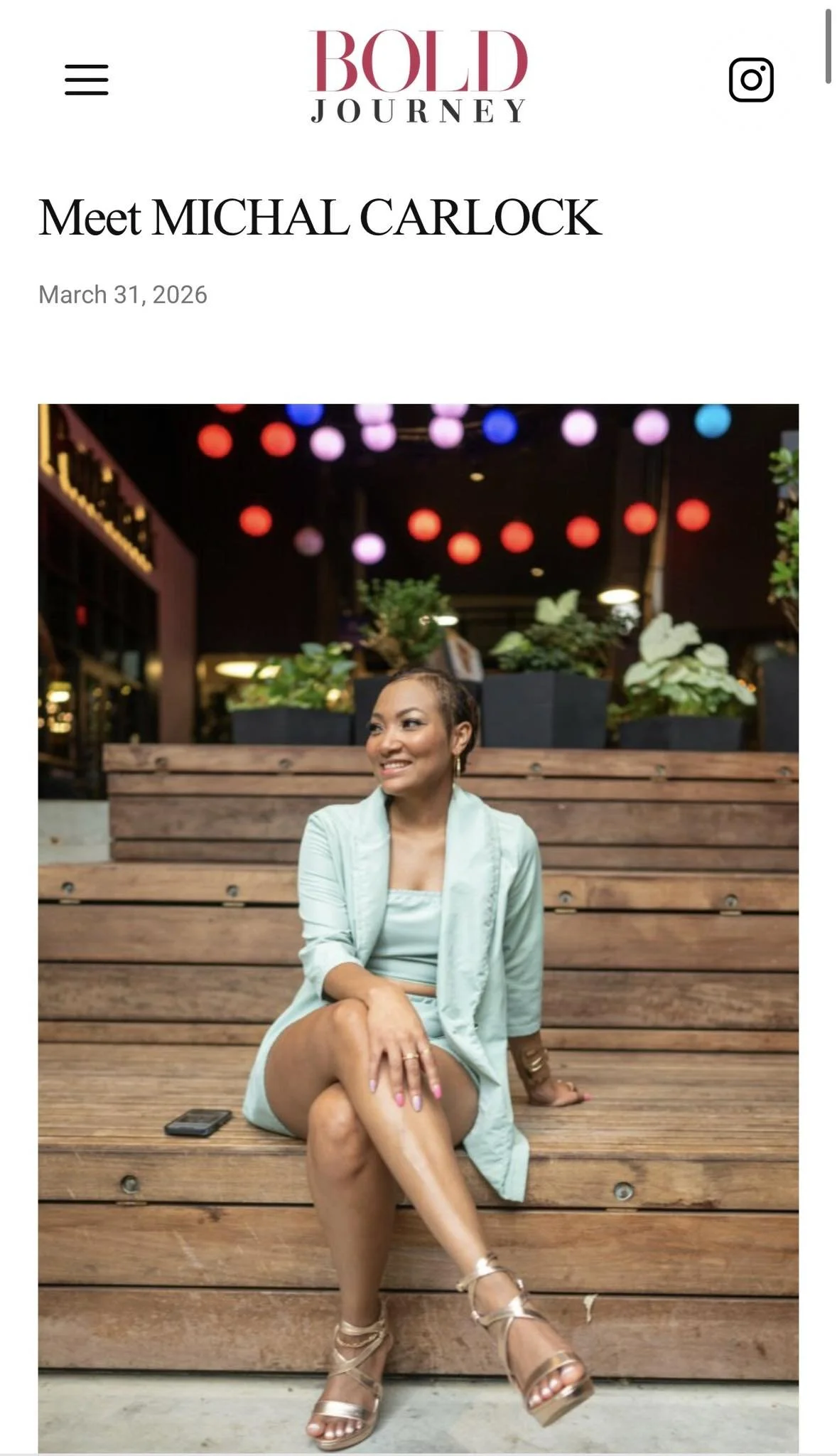 Featured in Bold Journey Magazine